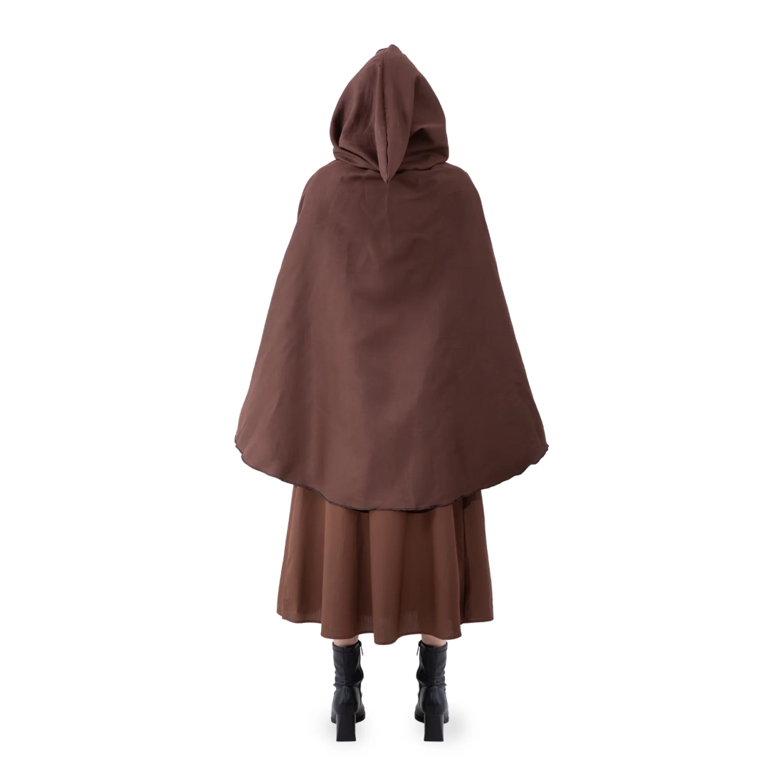 Smeđi zaštitni party ogrtač s kapuljačom 90 cm