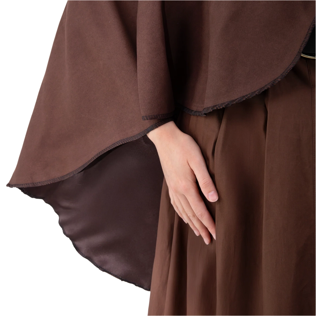 Smeđi zaštitni party ogrtač s kapuljačom 90 cm