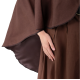 Rjava zaščitna pelerina s kapuco 90 cm