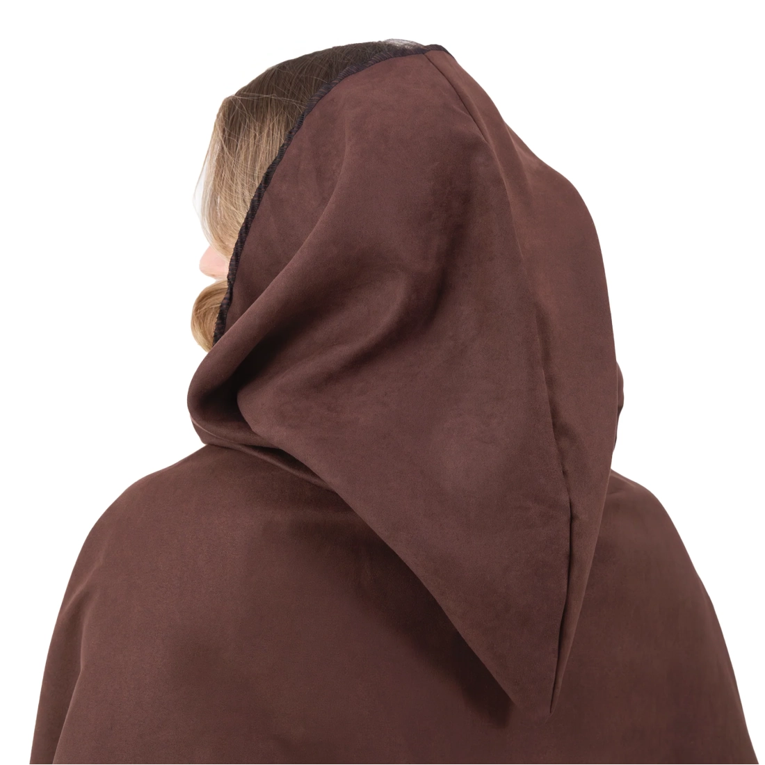 Smeđi zaštitni party ogrtač s kapuljačom 90 cm