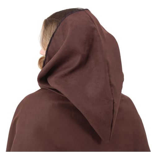 Rjava zaščitna pelerina s kapuco 90 cm