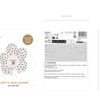 Lateks baloni 18 pastel off-white, 6 kosov