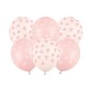 Latex lufik Bows pasztell krém és rózsaszín, 6 db