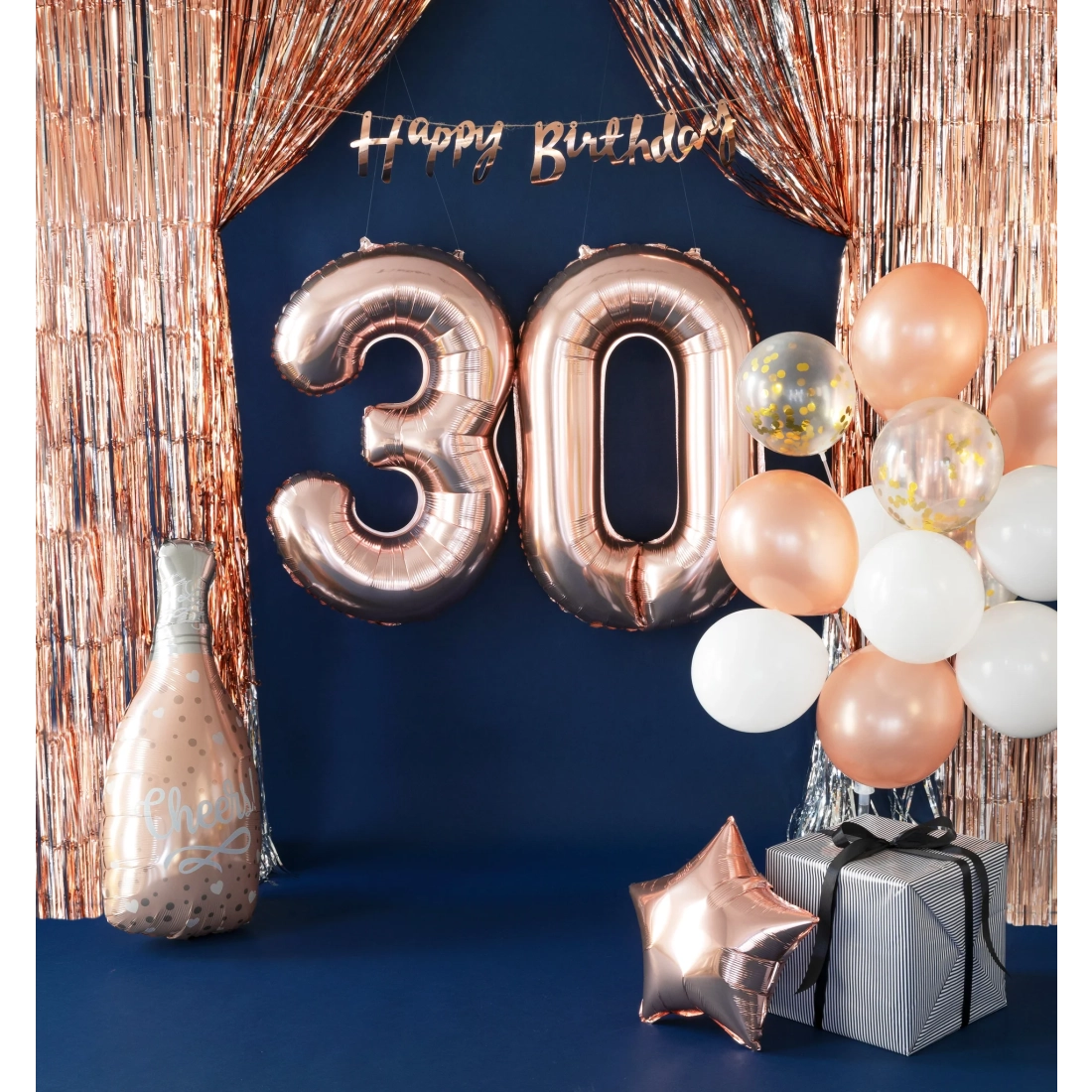 Kromirani lateks baloni 30 cm rose gold, 100 kos