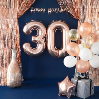 Latex baloni chromirani 30 cm rose gold 100 kom