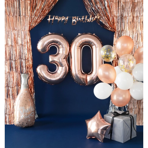 Kromirani lateks baloni 30 cm rose gold, 100 kos