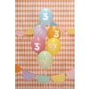 Lateks baloni številka 3 pastel mix, 6 kos