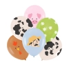 Lateks baloni farma živalice 30 cm - 6 kos