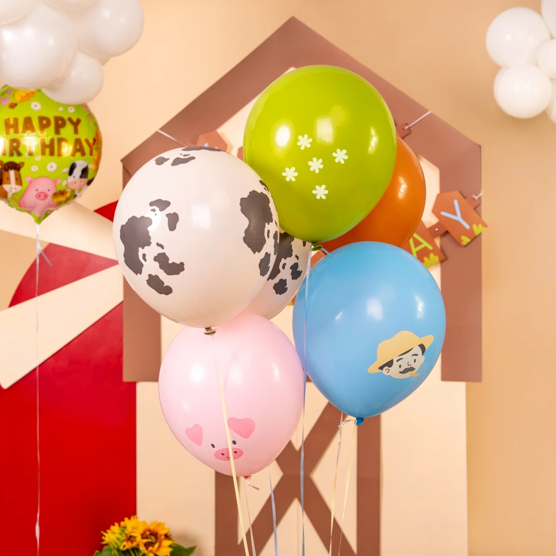 Lateks baloni farma živalice 30 cm - 6 kos