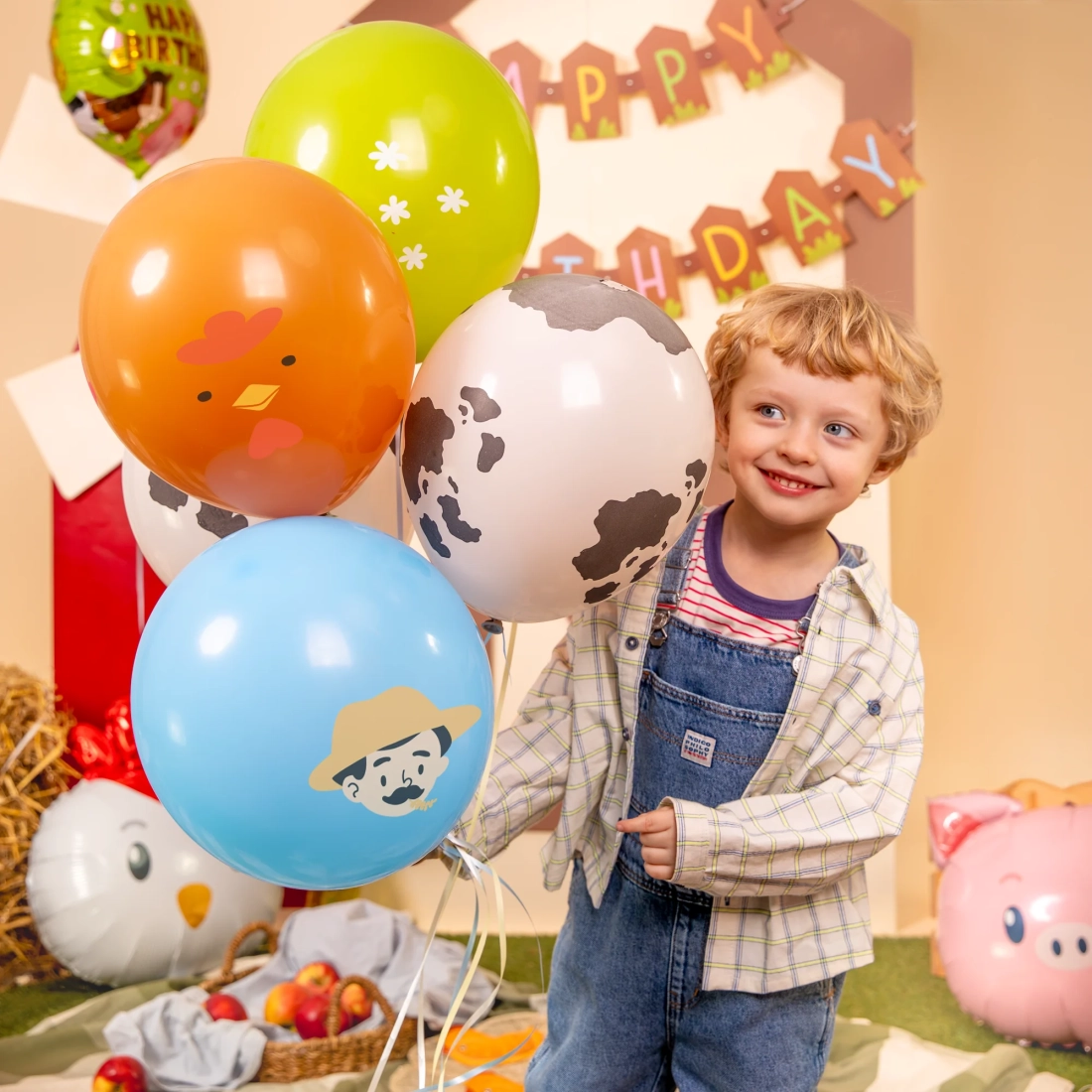 Lateks baloni farma živalice 30 cm - 6 kos