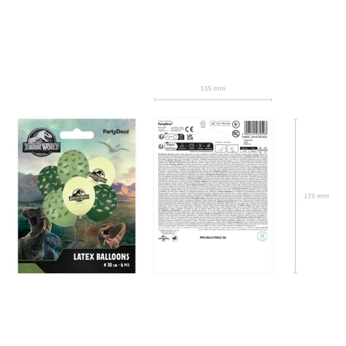 Latex baloni Jurassic World mix 6 kom