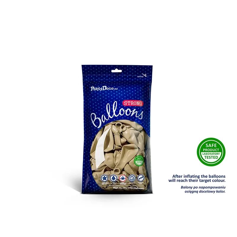 Lateks baloni metalik zlati, 100 kos