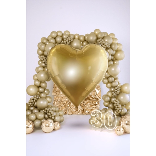 Baloane latex metalice gold, set 100 bucăți