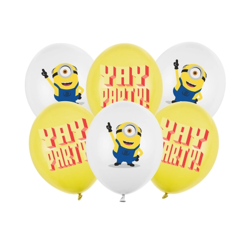 Lateks baloni Minions 30 cm, 6 kosov, mix