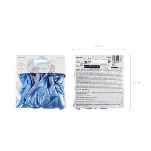 Set lateks balonov pastel modri in sivi mix, 27–30 cm, 10 kos