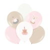 Pasztell latex lufik Baby rózsaszín, 6 db
