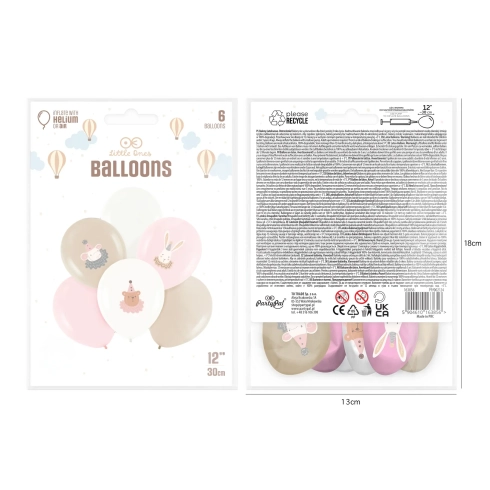 Pastelni lateks baloni Baby roza, 6 kosov