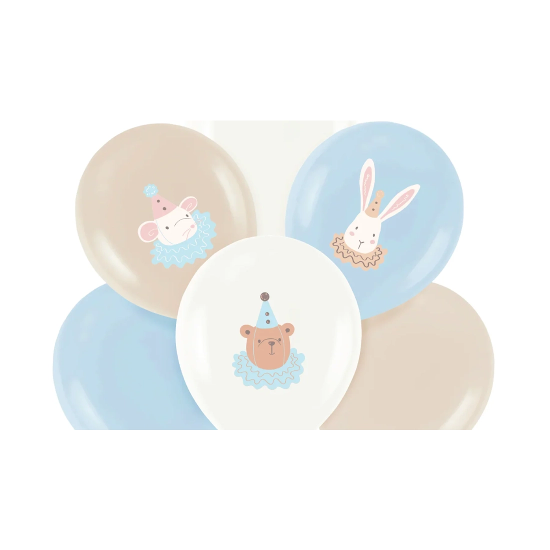 Pasztell latex lufik Baby showerre, kék, 6 db