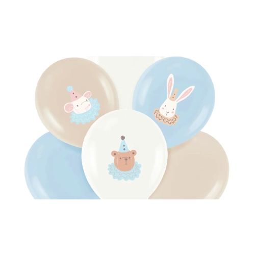 Latexové balóny pastel Baby shower modré 6 ks