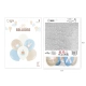 Pastelni lateks baloni Baby shower modri, 6 kosov