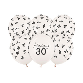 Lateks baloni pastel off-white 30 cm 6 kos