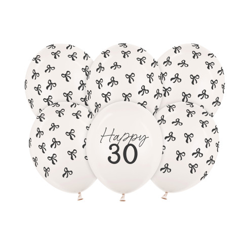 Lateks baloni pastel off-white 30 cm 6 kos