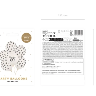 Lateks baloni pastel off white s potiskom 30 cm 6 kos