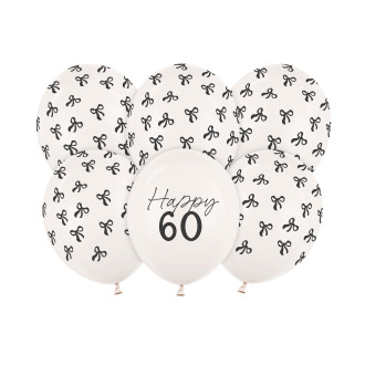 Lateks baloni pastel off white s potiskom 30 cm 6 kos