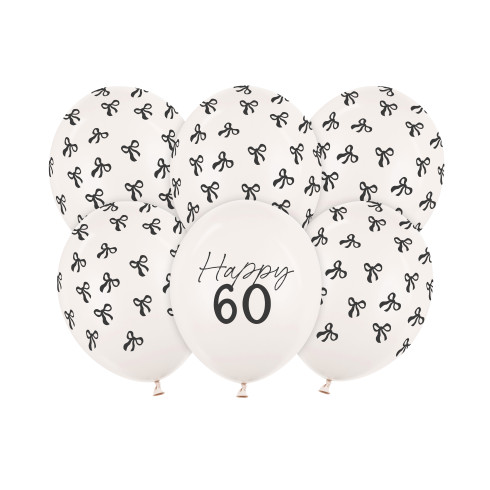 Lateks baloni pastel off white s potiskom 30 cm 6 kos