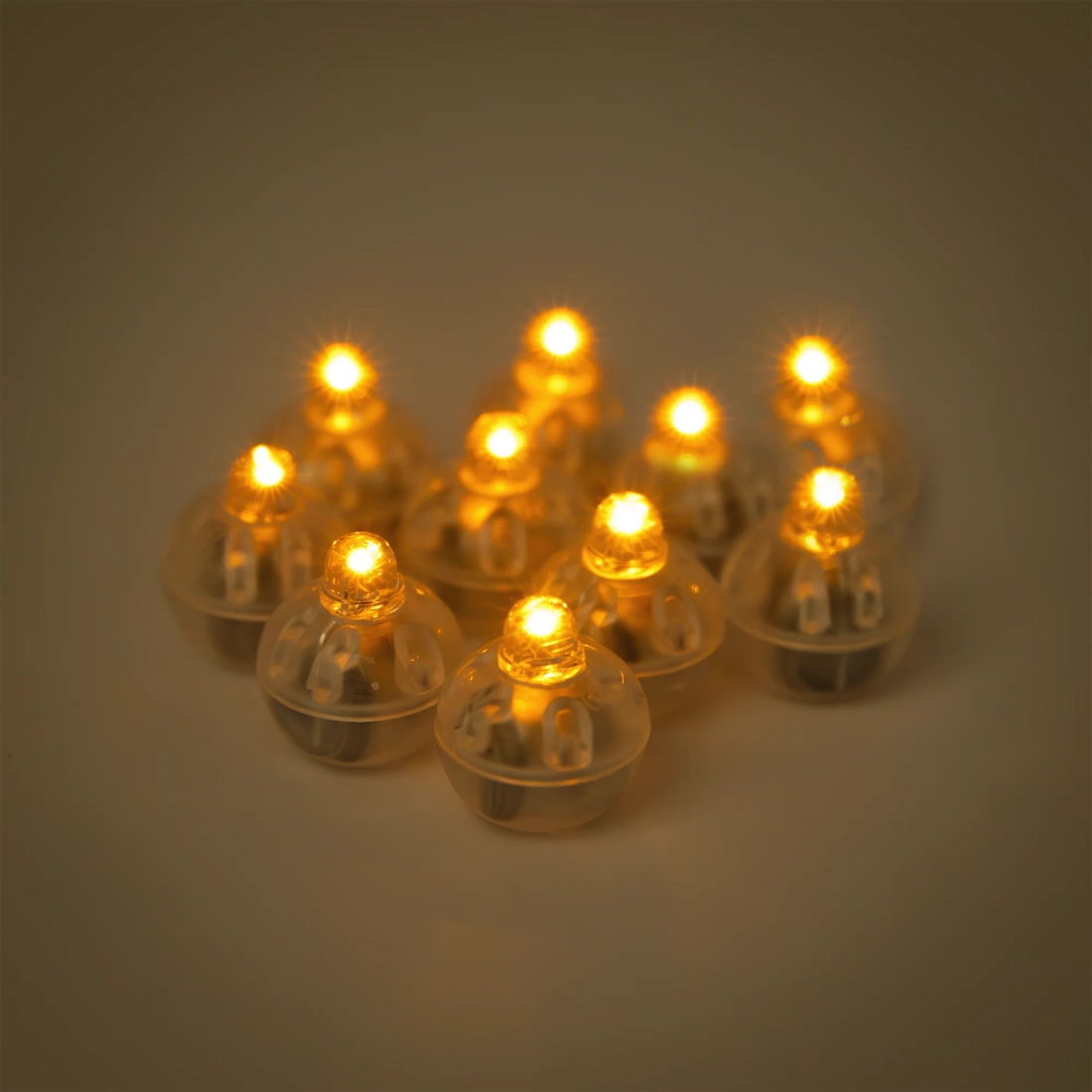 Narancssárga LED diódák lufikhoz, 10 db