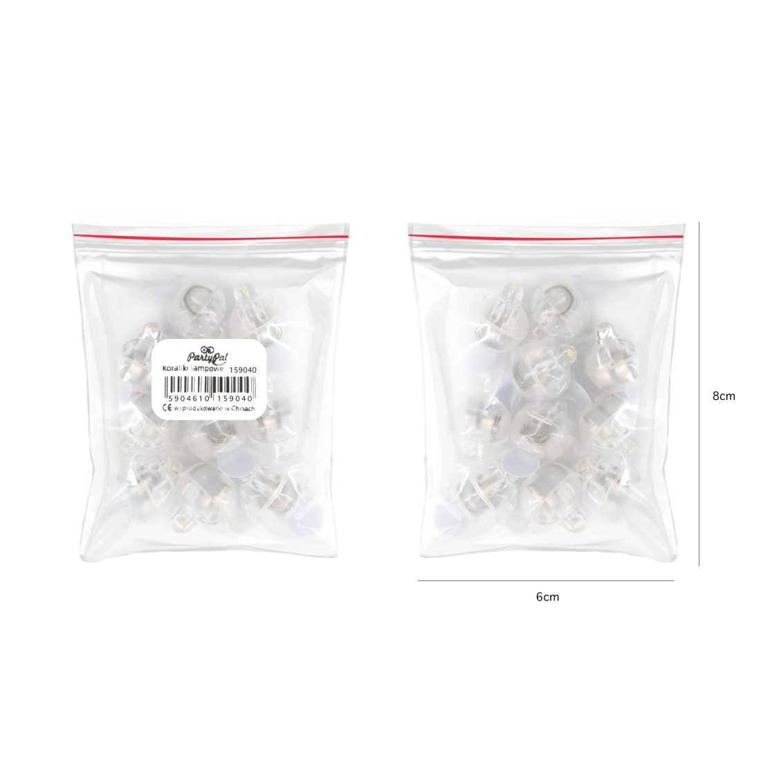 Narancssárga LED diódák lufikhoz, 10 db