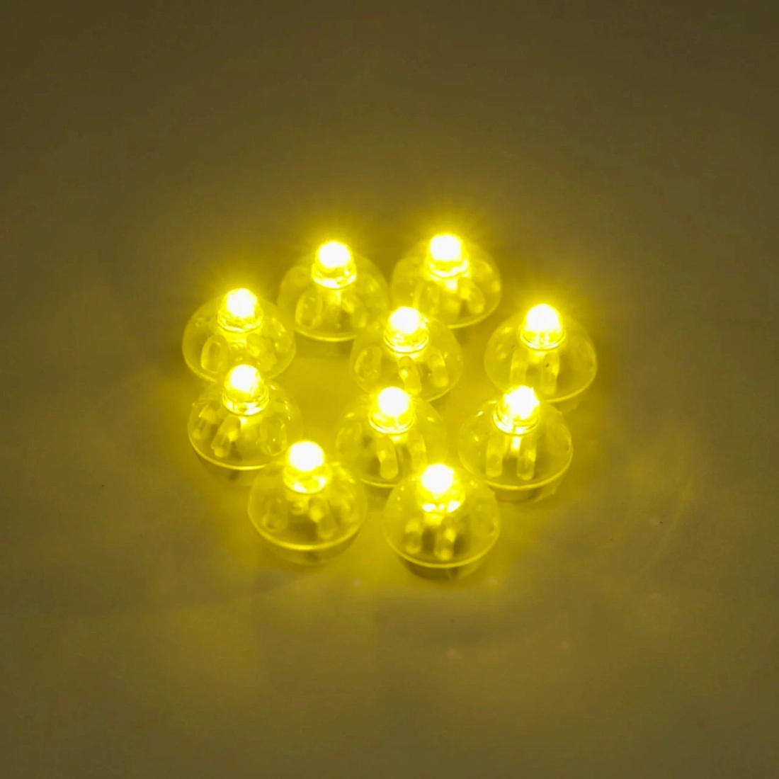 LED fény ballonokba, meleg fehér fény, 10 db