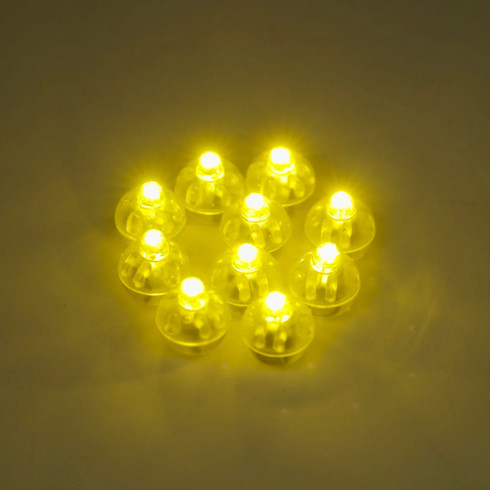 LED diody do balónků, teplé bílé světlo, 10 ks