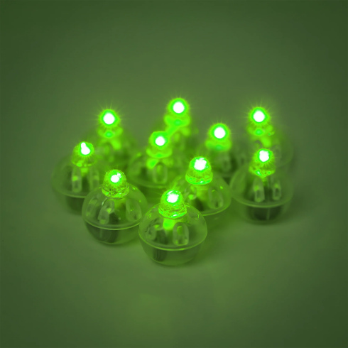 Zöld LED fények lufikhoz, 10 db