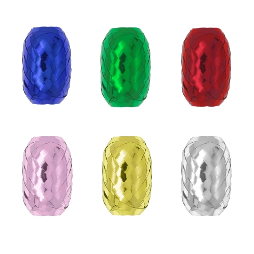 Panglică decorativă din plastic lucios, mix de culori, 10 m