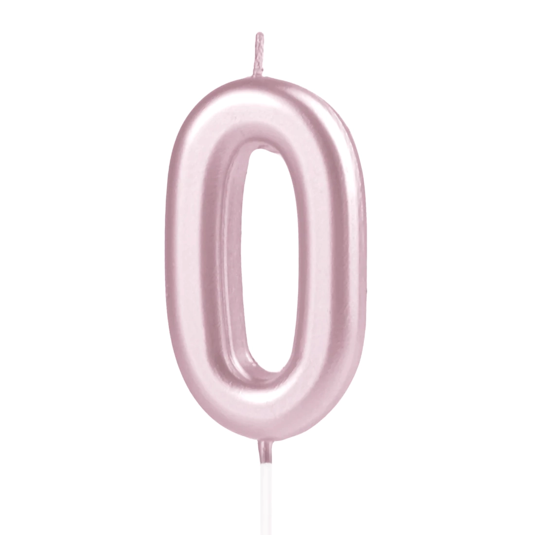 Fényes tortagyertya rózsaarany, 0 szám