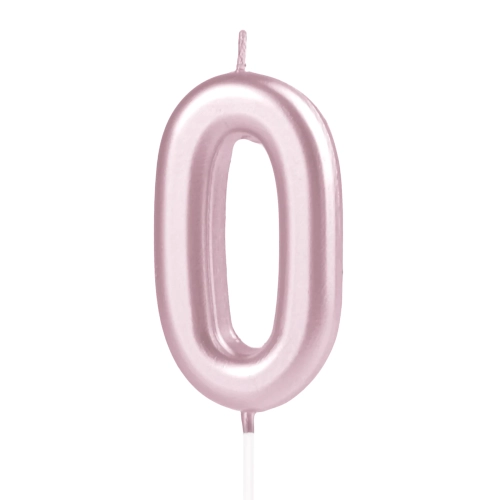 Fényes tortagyertya rózsaarany, 0 szám