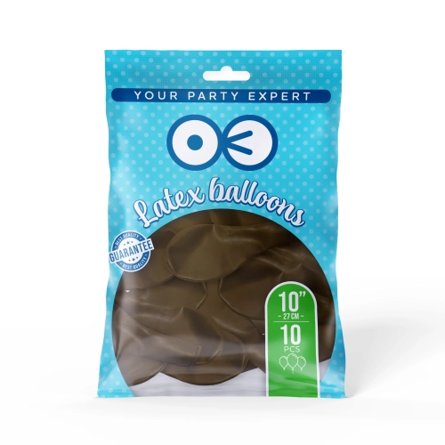 Mandulaszín pasztell lufik, 25 cm, 10 db/csomag