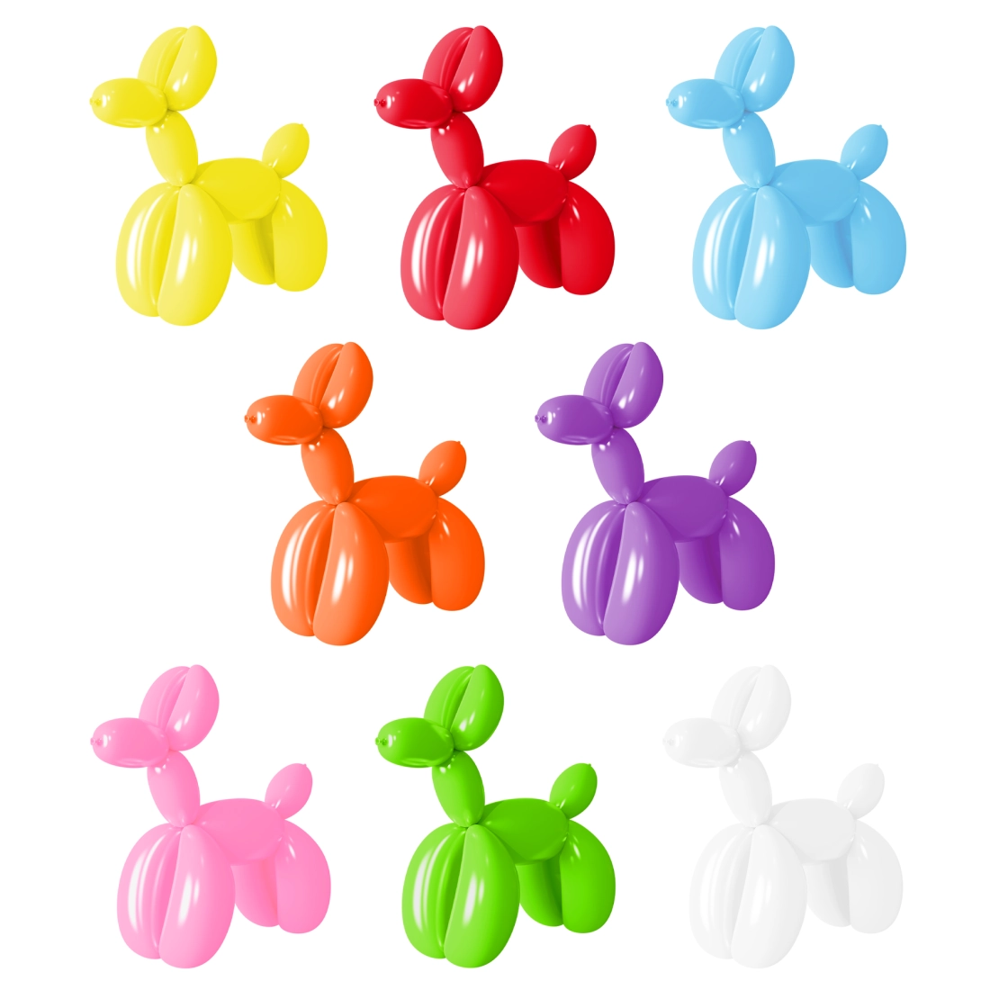 Baloane modelabile mate, mix de culori, 50 buc.