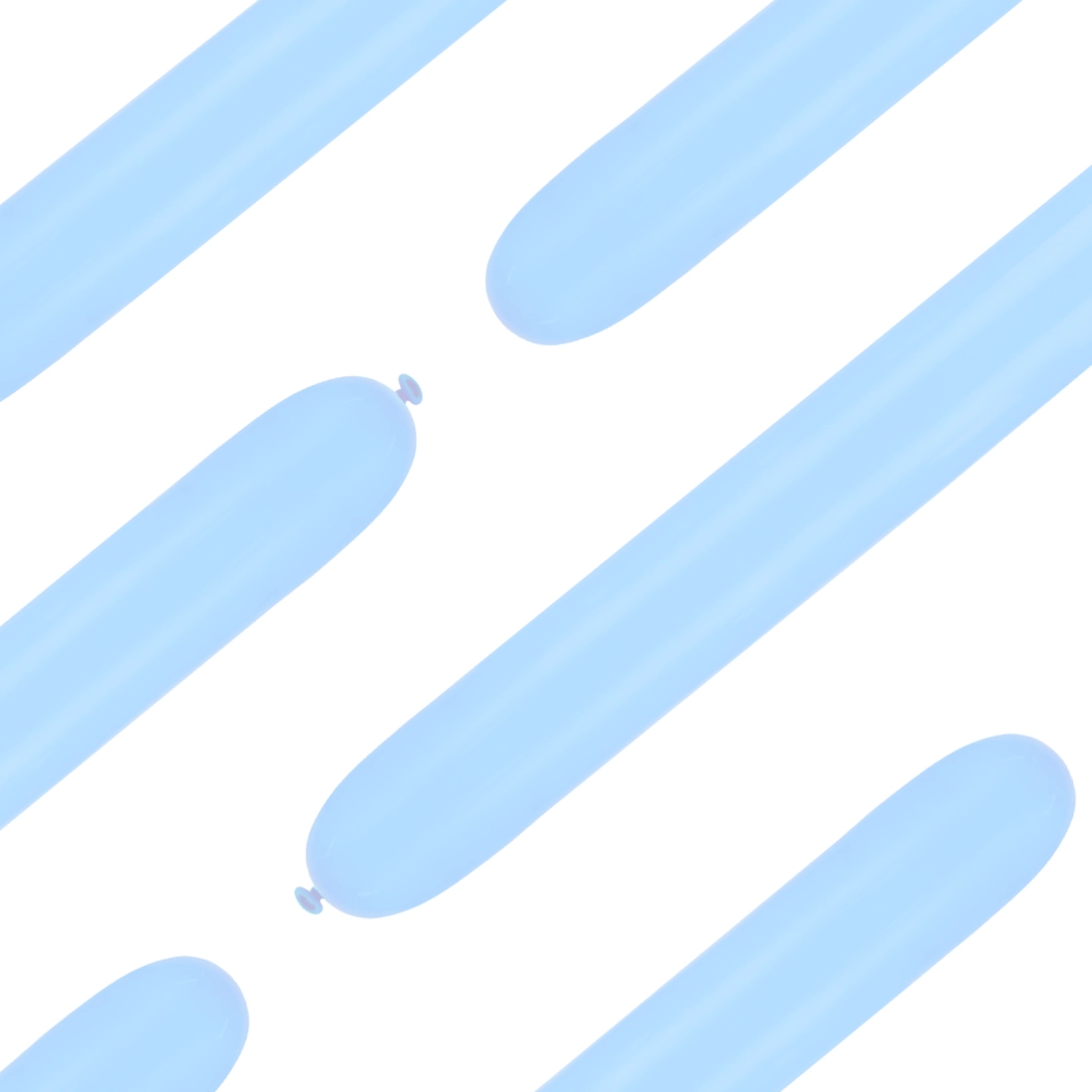 Modellező lufik, pasztell kék, 50 db