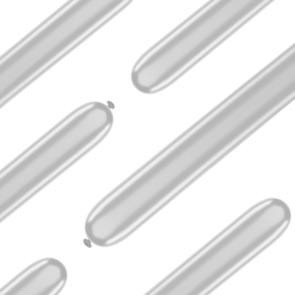 Modelirni baloni srebrni kromirani 150 cm, 50 kosov