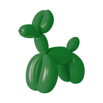 Modelirni baloni temnozeleni mat 50 kos