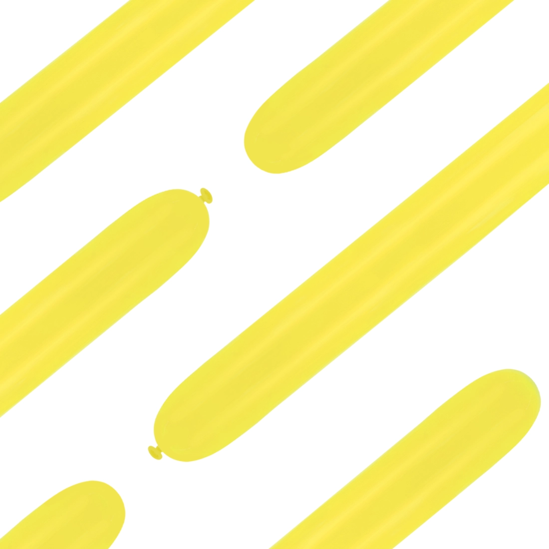 Modellező lufik sárga matt, 50 db