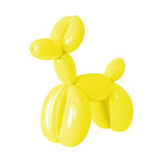 Modelirni baloni rumeni mat 50 kos