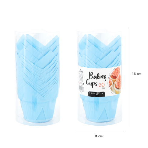 Kék muffin papírkosarak, 20 db Kék muffin papírkosarak, 20 db