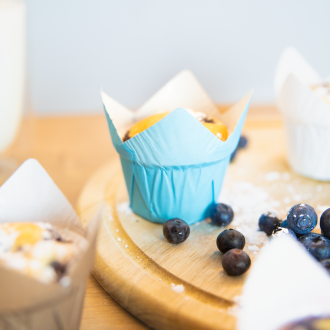 Modri papirnati modelčki za mafine 20 kos