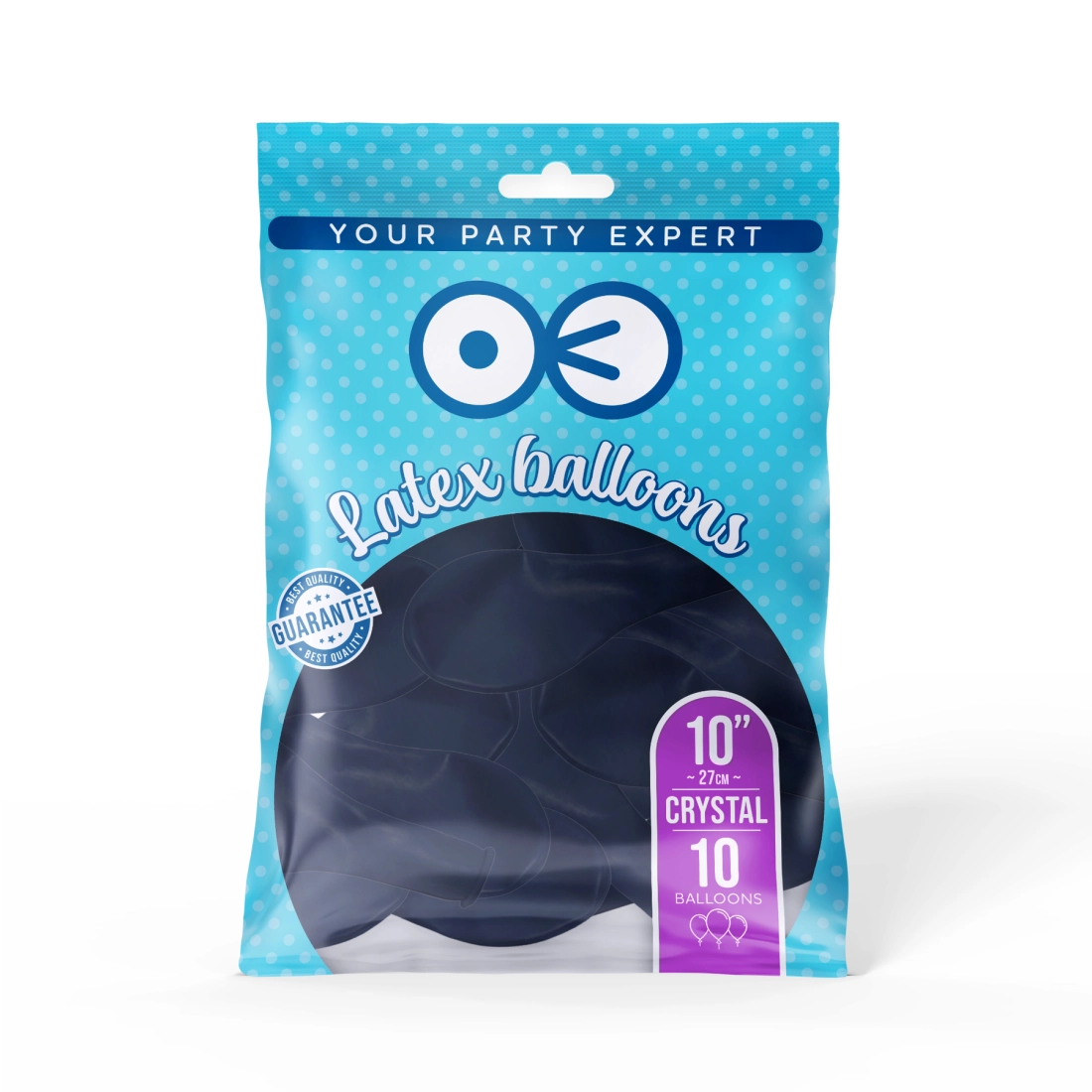 Baloane cristal albastre 25 cm - set 10 buc.