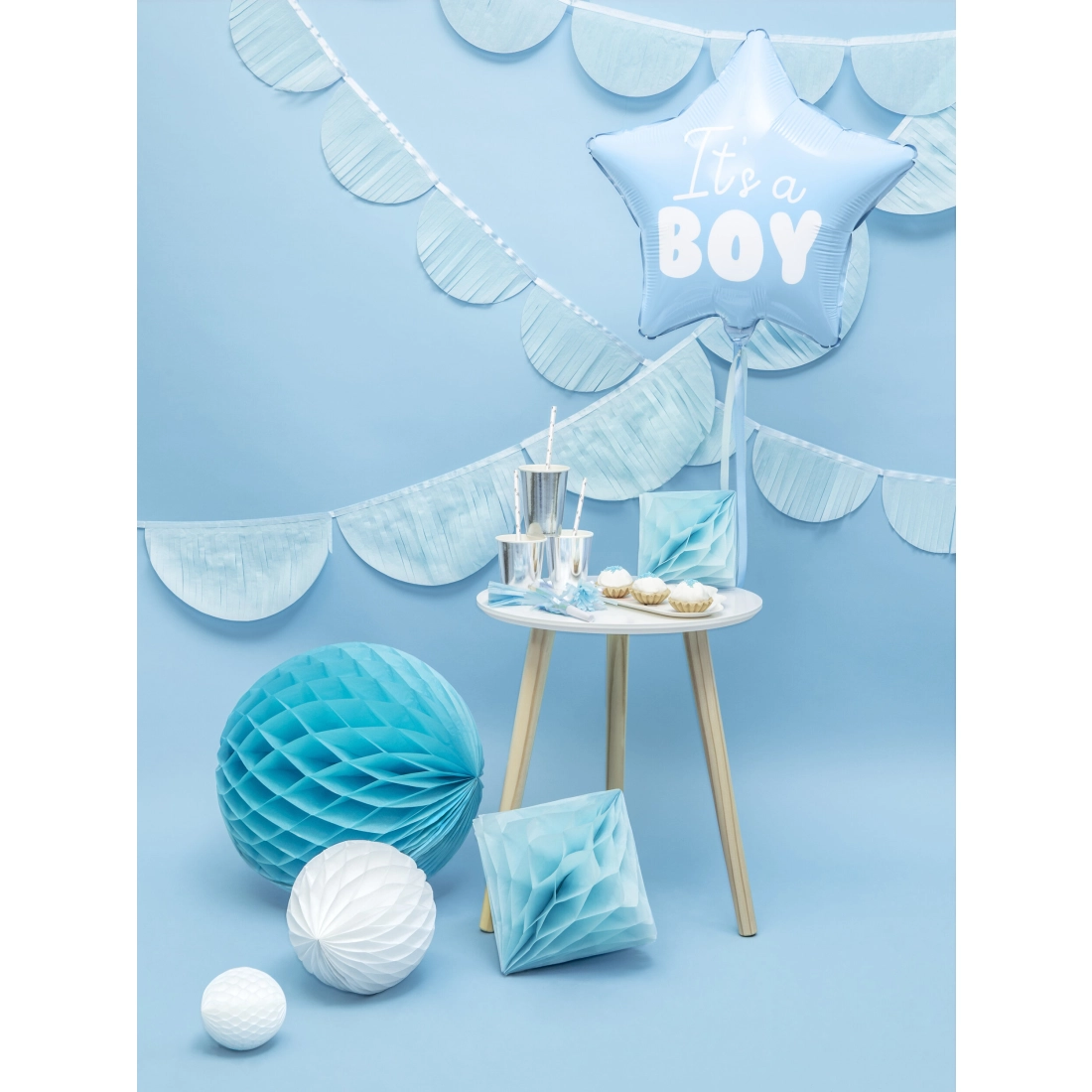 Balon folie albastru în formă de stea 48 cm – It’s a boy