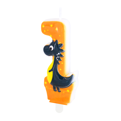 Szülinapi gyertya dinoszaurusz, 1-es szám, 8 cm Szülinapi gyertya dinoszaurusz, 1-es szám, 8 cm