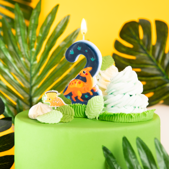 Rojstnodnevna svečka dinozaver številka 2, 8 cm
